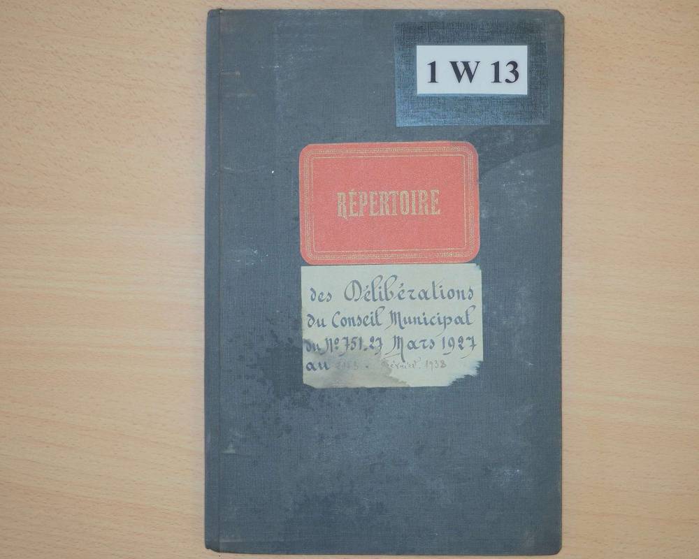 Délibérations 1927-1938 par ordre alphabétique des natures des délibérations
