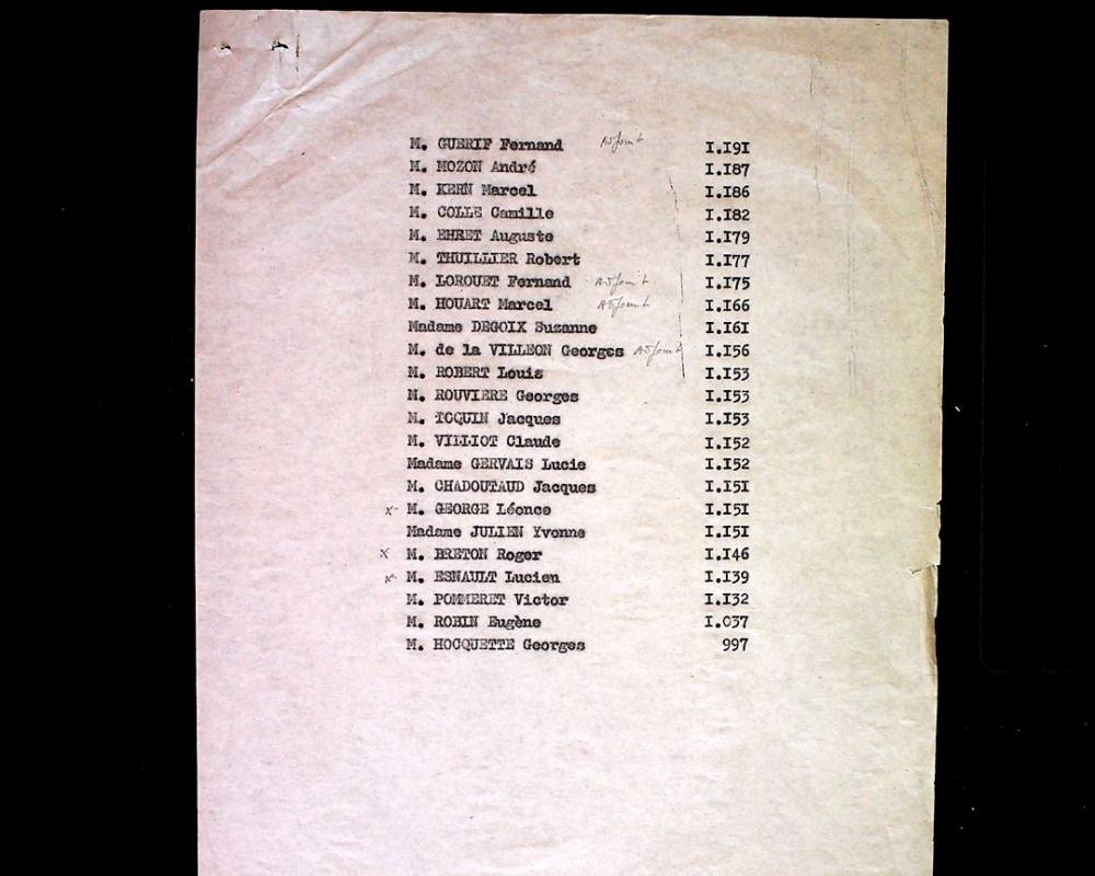 Conseil municipal élu en mars 1959